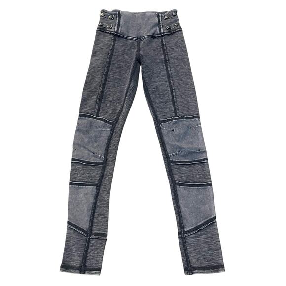 Free People Movement Catch Me If You Can Leggings XS Moto Patchwork Boho Ankle - Picture 1 of 11